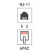 Адаптер телефонный проходной UTP RJ-14 (6P4C), CAT 3 REXANT 