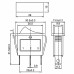 Выключатель клавишный 250V 15А (3с) ON-OFF красный с подсветкой (RWB-404, SC-791, IRS-101-1C) REXANT