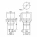 Выключатель-кнопка 250V 1А (2с) ON-OFF красная (PBS-16А) REXANT