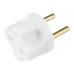 Адаптер сетевой (переходник) с Евро А/F на вилку С1 CEE 7/2 «Питер» 10А б/з белый REXANT