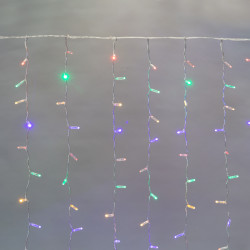 Гирлянда светодиодная Занавес 2х3м 448 LED МУЛЬТИКОЛОР прозрачный ПВХ IP65 постоянное свечение 230В нужен блок 303-500-1 NEON-NIGHT
