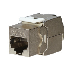 Модуль Keystone, Jack RJ-45(8P8C), FTP экранированный, CAT 6A, тип 180 градусов, самозажимной REXANT PRO Модуль Keystone, Jack RJ-45(8P8C), FTP экранированный, CAT 6A, тип 180 градусов, самозажимной REXANT PRO