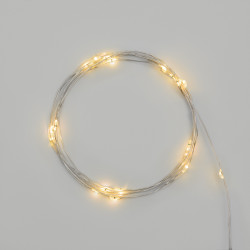 Гирлянда светодиодная Роса 2м, 20 LED, ТЕПЛЫЙ БЕЛЫЙ, IP20, 2хCR2032 в комплекте NEON-NIGHT