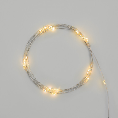 Гирлянда светодиодная Роса 2м, 20 LED, ТЕПЛЫЙ БЕЛЫЙ, IP20, 2хCR2032 в комплекте NEON-NIGHT
