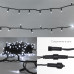 Гирлянда светодиодная Нить 10м 100 LED БЕЛЫЙ черный ПВХ IP65 эффект мерцания 230В соединяется нужен блок 303-500 NEON-NIGHT