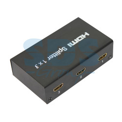 Делитель гнездо HDMI на 3 гнезда HDMI, металл REXANT