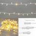 Гирлянда светодиодная Нить 10м 100 LED ТЕПЛЫЙ БЕЛЫЙ IP65 белый ПВХ постоянное свечение 230В соединяется нужен блок 303-500-1 NEON-NIGHT