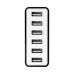 Сетевое зарядное устройство REXANT 6хUSB, 1000mA, черное