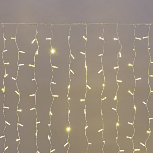 Гирлянда светодиодная Занавес 2х1,5м 300 LED ТЕПЛЫЙ БЕЛЫЙ белый ПВХ IP65 постоянное свечение 230В нужен блок 303-500-1 NEON-NIGHT