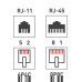 Розетка телефонная + сетевая LAN, на стену, (гнездо 8Р8С (RJ-45) + гнездо 6Р4С (RJ-11)) REXANT 