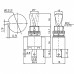 Тумблер 12V 30А (3c) ON-OFF однополюсный  с красной LED подсветкой  (ASW-07D-2)  REXANT (в упак. 1шт.)