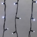 Гирлянда светодиодная Бахрома (Айсикл), 5,6x0,9м, 240 LED БЕЛЫЙ, черный КАУЧУК 3,3мм, IP67, постоянное свечение, 24В NEON-NIGHT (трансформатор в комплекте)