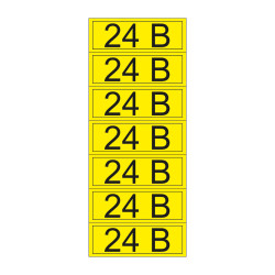 Наклейка знак электробезопасности «24 В» 35х100 мм REXANT (7 шт на листе)