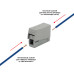 Строительно-монтажная клемма СМК 224-101 для светильника на 1 проводник (1,0-2,5)/(0,5-2,5) мм², серая (10 шт./уп.) REXANT