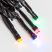 Гирлянда Нить управляемая 10м 100 LED МУЛЬТИКОЛОР (RGYB) черный ПВХ IP65 свечение с динамикой 230В нужен контроллер 217-204 NEON-NIGHT