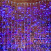 Гирлянда светодиодная Занавес 2х1,5м 300 LED СИНИЙ белый ПВХ IP65 эффект мерцания 230В нужен блок 303-500-1 NEON-NIGHT