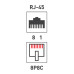 Разъем RJ-45(8P8C) под витую пару, UTP, CAT 6, с вставкой REXANT 