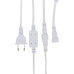 ДОЖДЬ (занавес) 2х1,5м, IP44, белый провод, 360 LED КРАСНЫЕ  (шнур питания в комплекте)