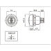 Кнопка антивандальная Ø12 Б/Фикс (2с винт) OFF-(ON) сфера (A12-A3) REXANT