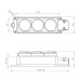 Розетка каучуковая 3 гнезда с крышкой (колодка) черная, с/з, 16А, IP54, REXANT
