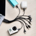 Кабель USB 10в1: 5P/5P/DC2.0/micro USB/DC4.5/DC3.5/Samsung G600/iPhone4/micro USB, 1А, ПВХ, черный REXANT